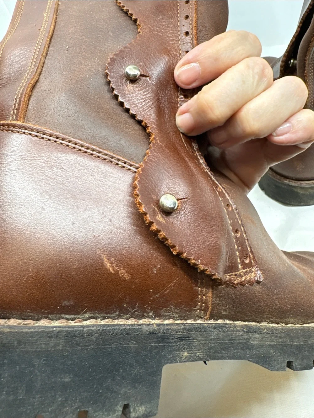 El Estribo Boots Womens Size 36 Brown Tall Leather Zip Tassel Spain Riding